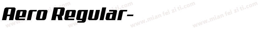 Aero Regular字体转换